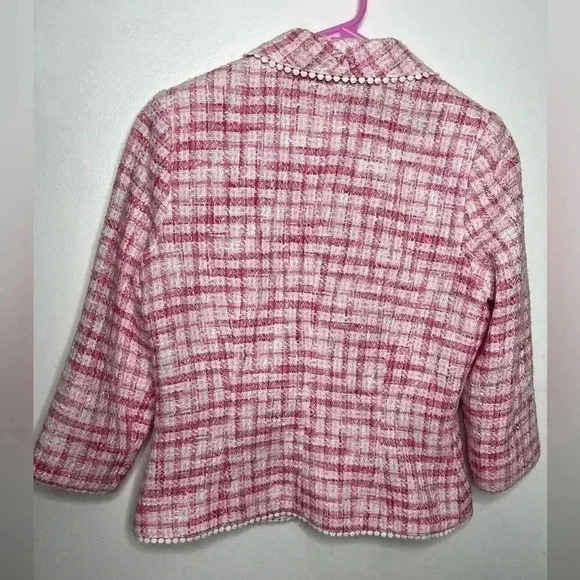 VINTAGE Lily Pulitzer Tweed 3/4 Sleeve Silk Lined Blazer with Matching top Set - Picture 8 of 12